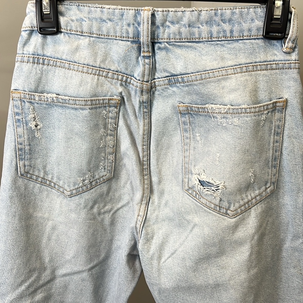 Light Blue Zara Ripped Jeans - Picture 4 of 5